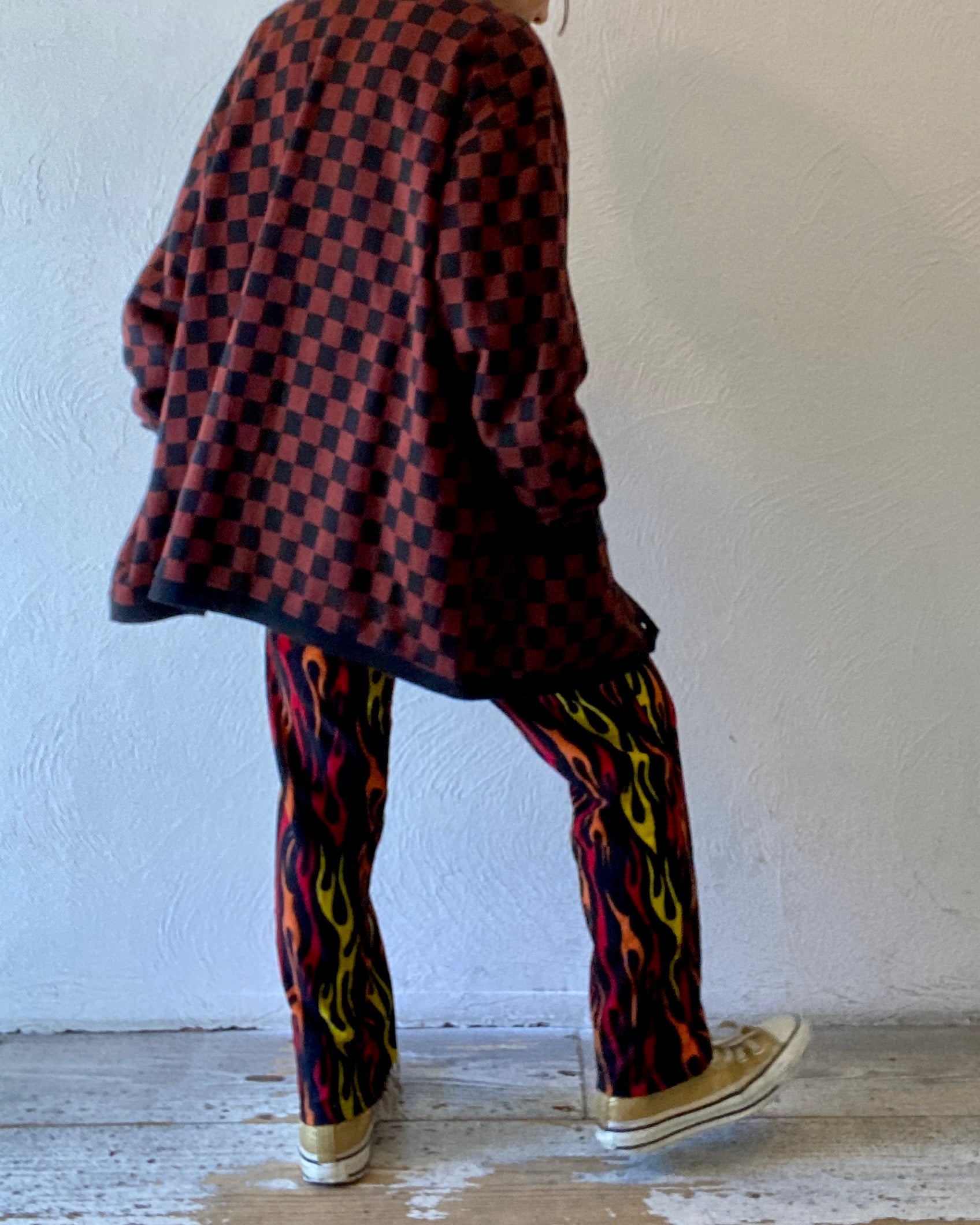 flag check cardigan