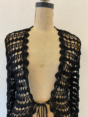 black motif cardigan