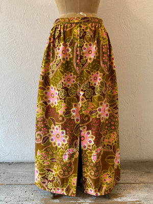 vintage neon flower skirt
