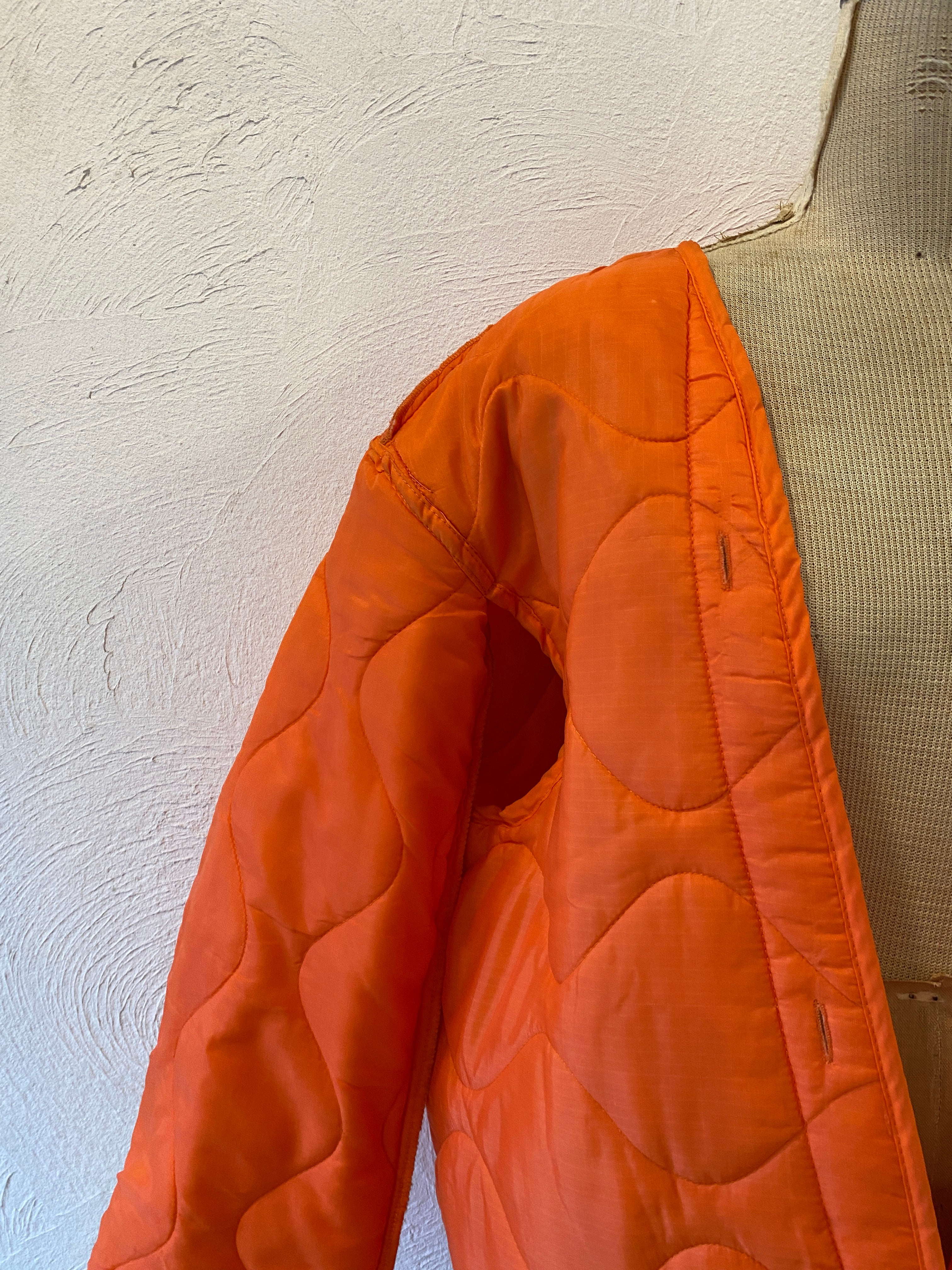 orange quilting liner jacket