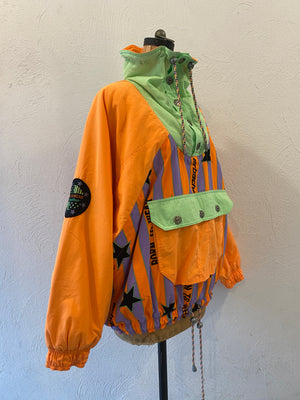 neon star padding pullover