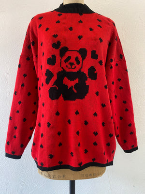 heart panda sweater