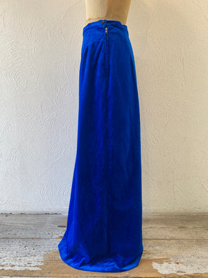 deep blue velours skirt