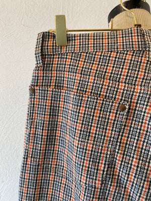 orange check pants