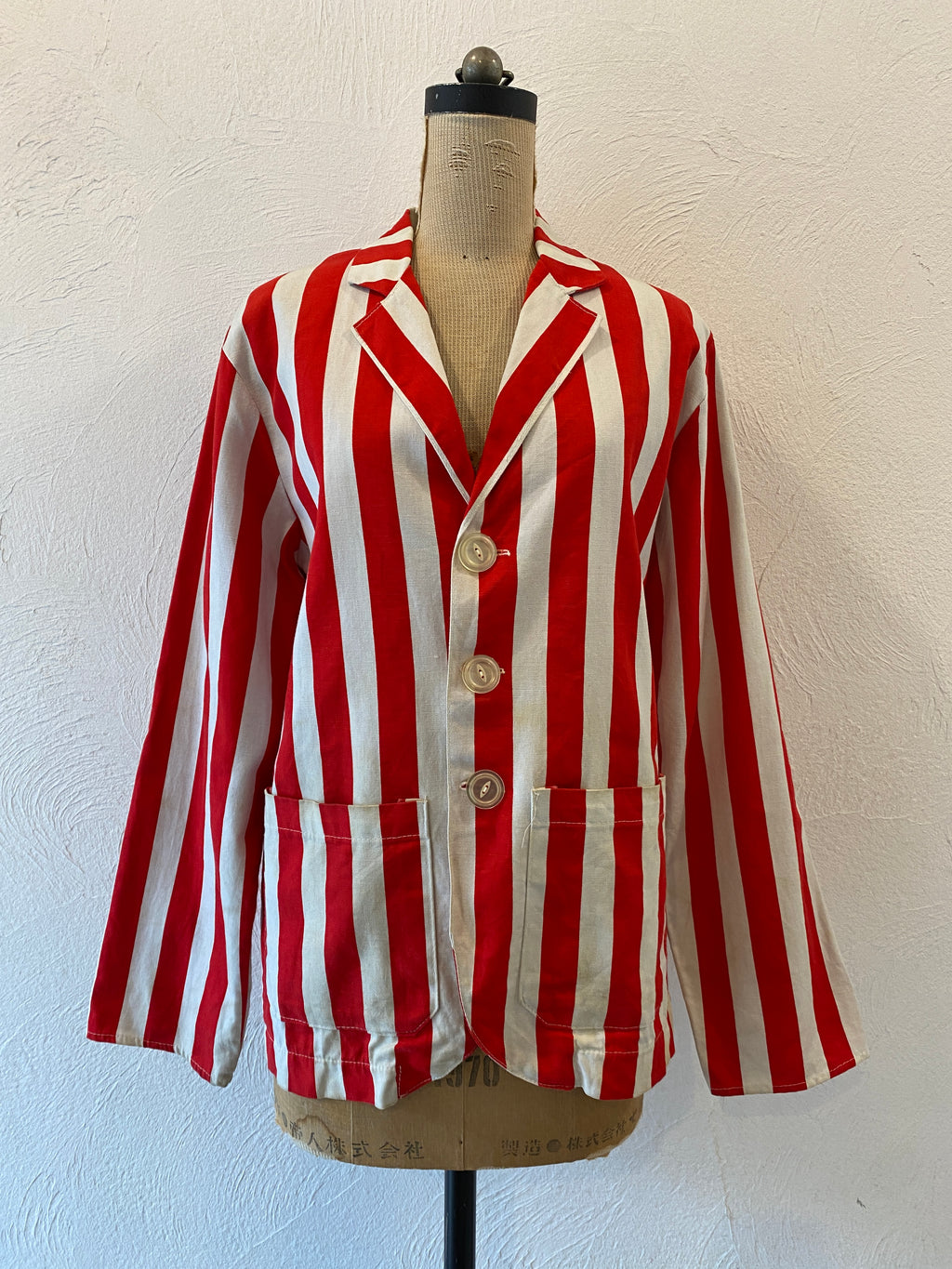 stripe cotton jacket