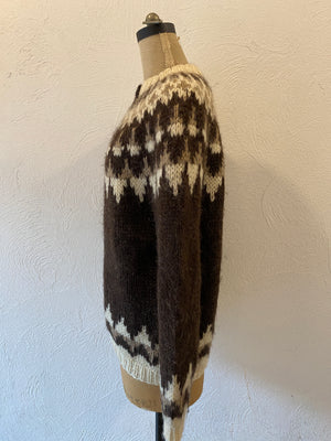 brown knit cardigan