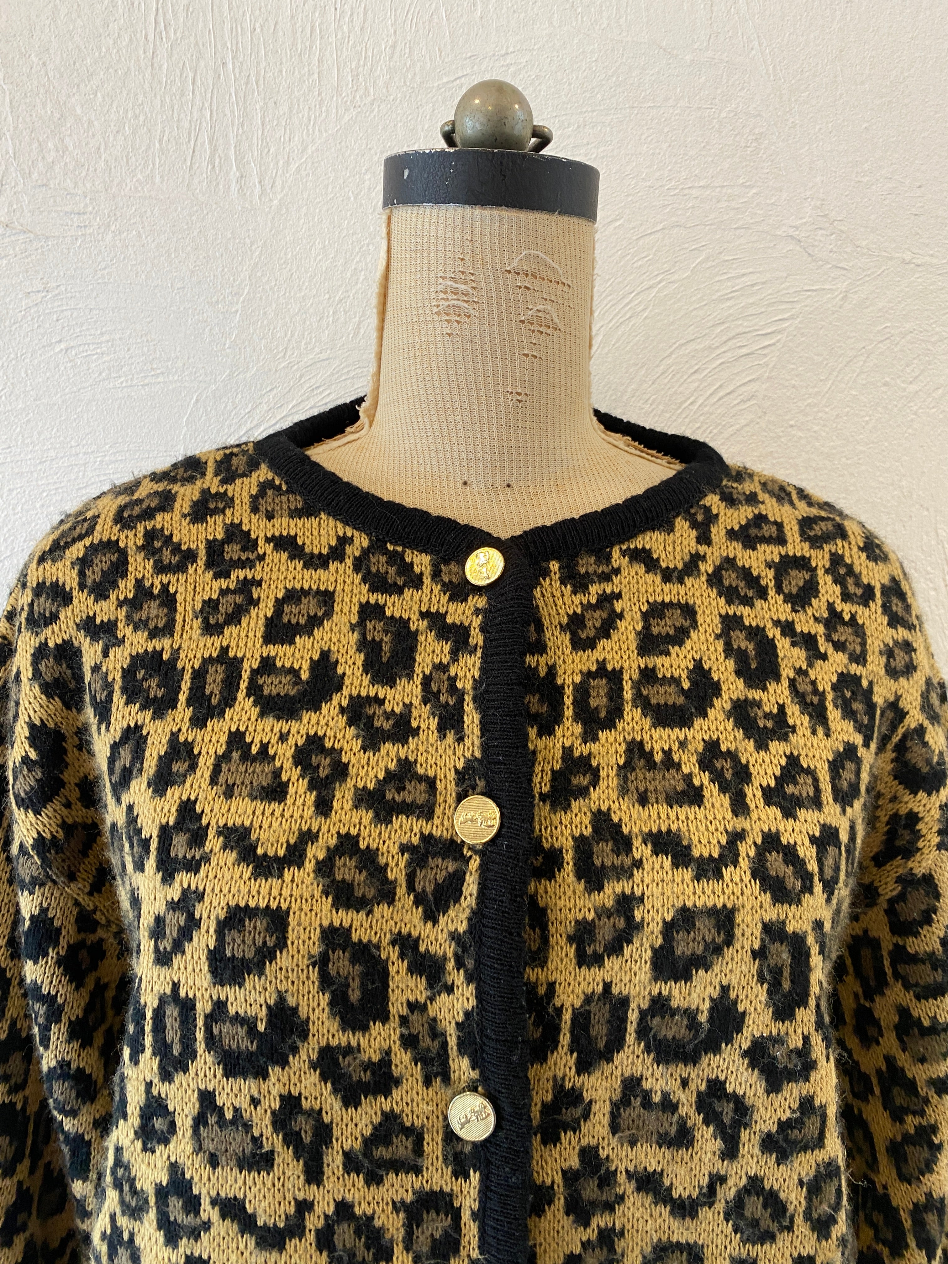 leopard knit jacket