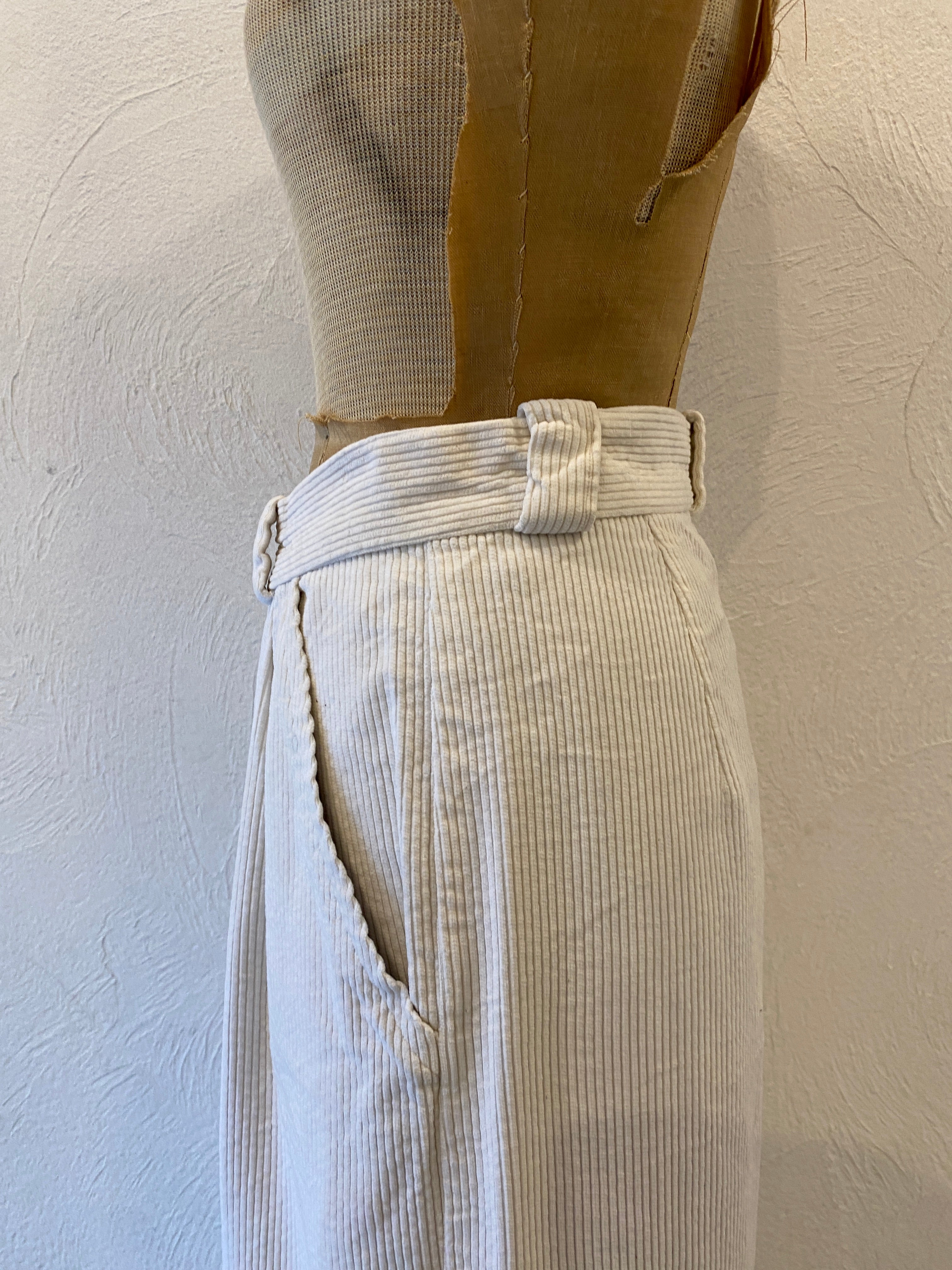 white corduroy skirt