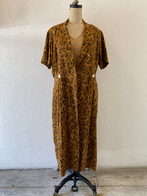 silk leoperd dress