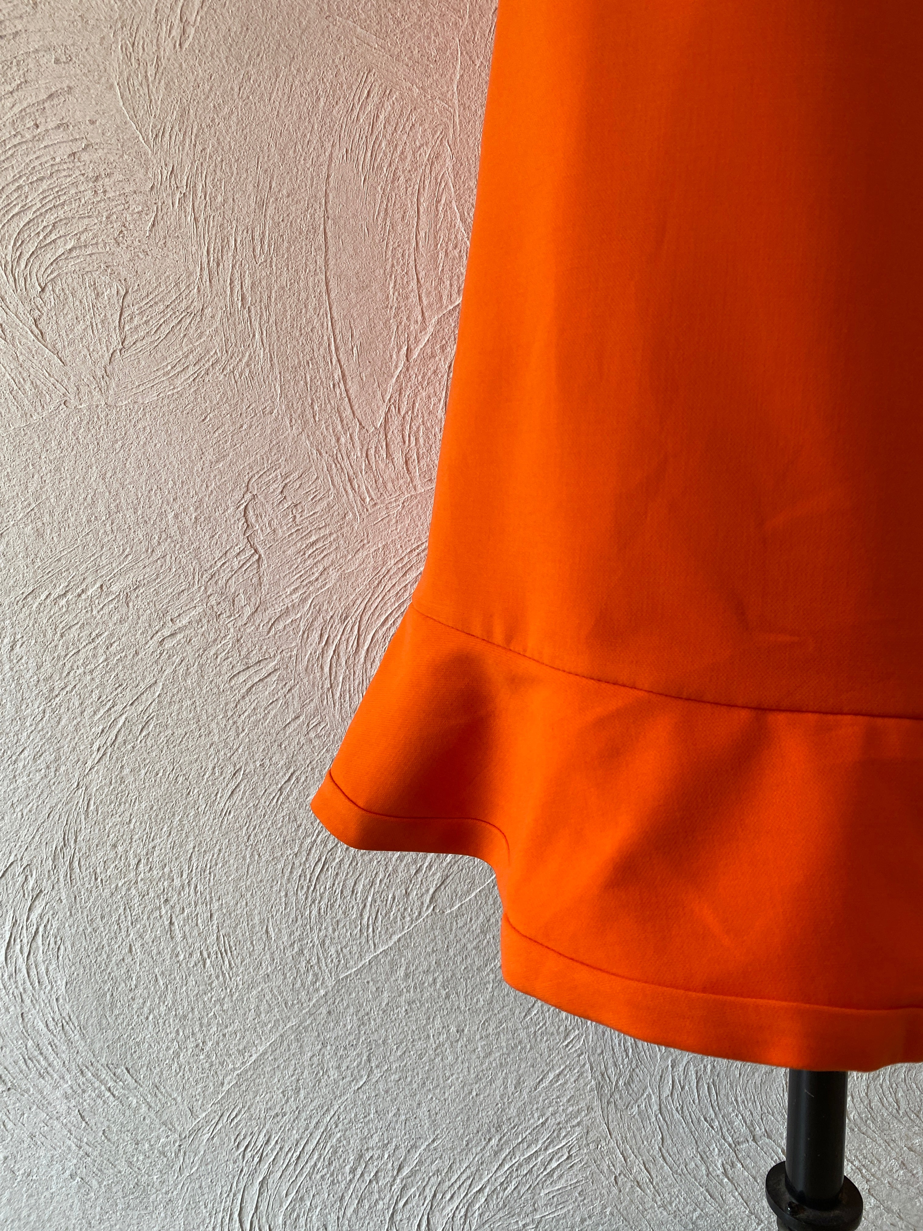 scallop orange dress