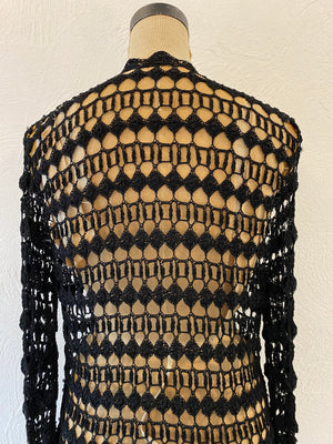 black motif cardigan