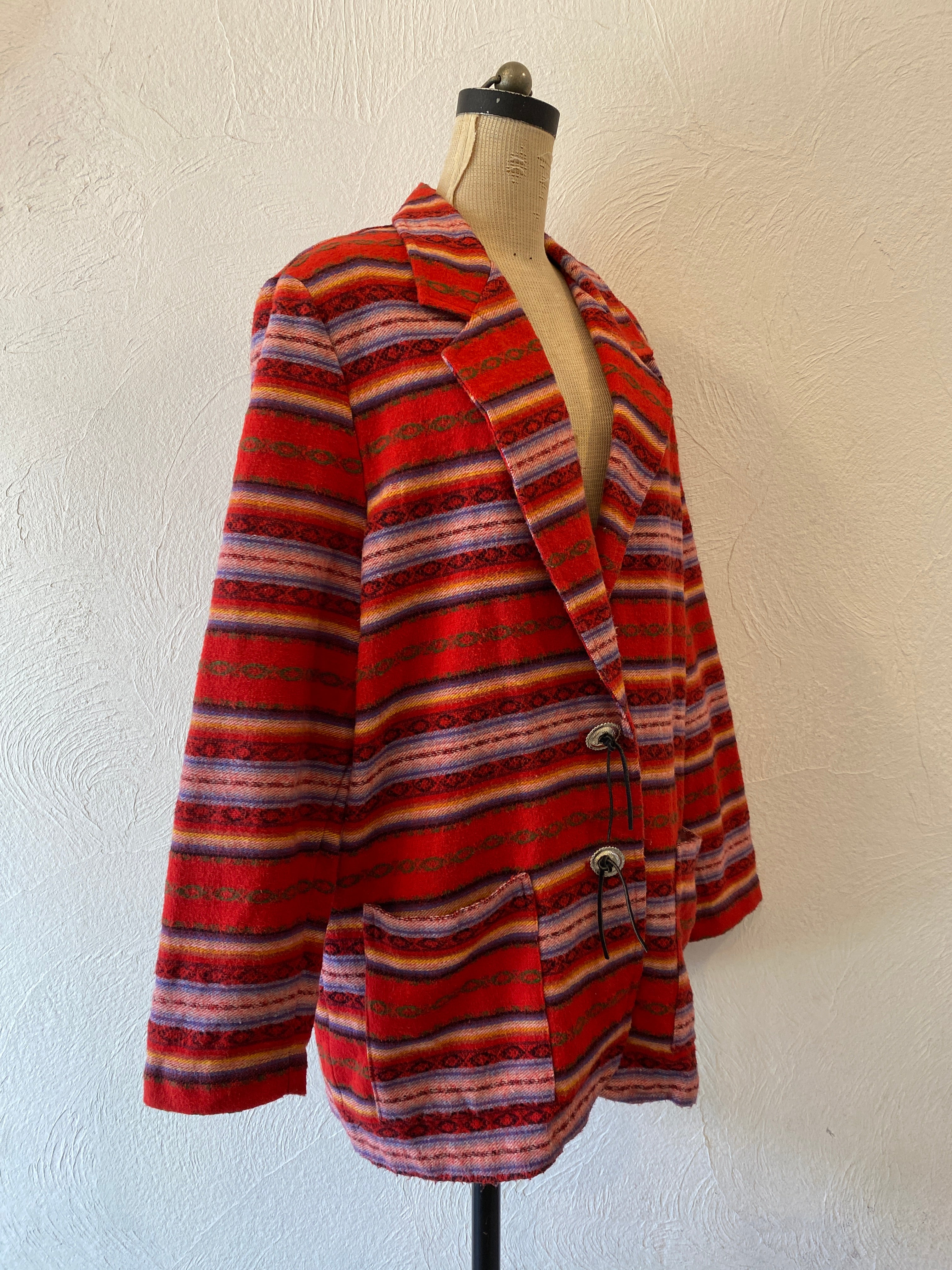 mix border wool jacket