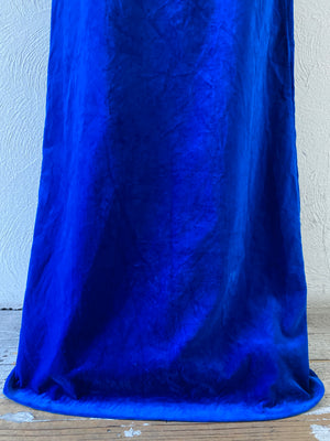 deep blue velours skirt