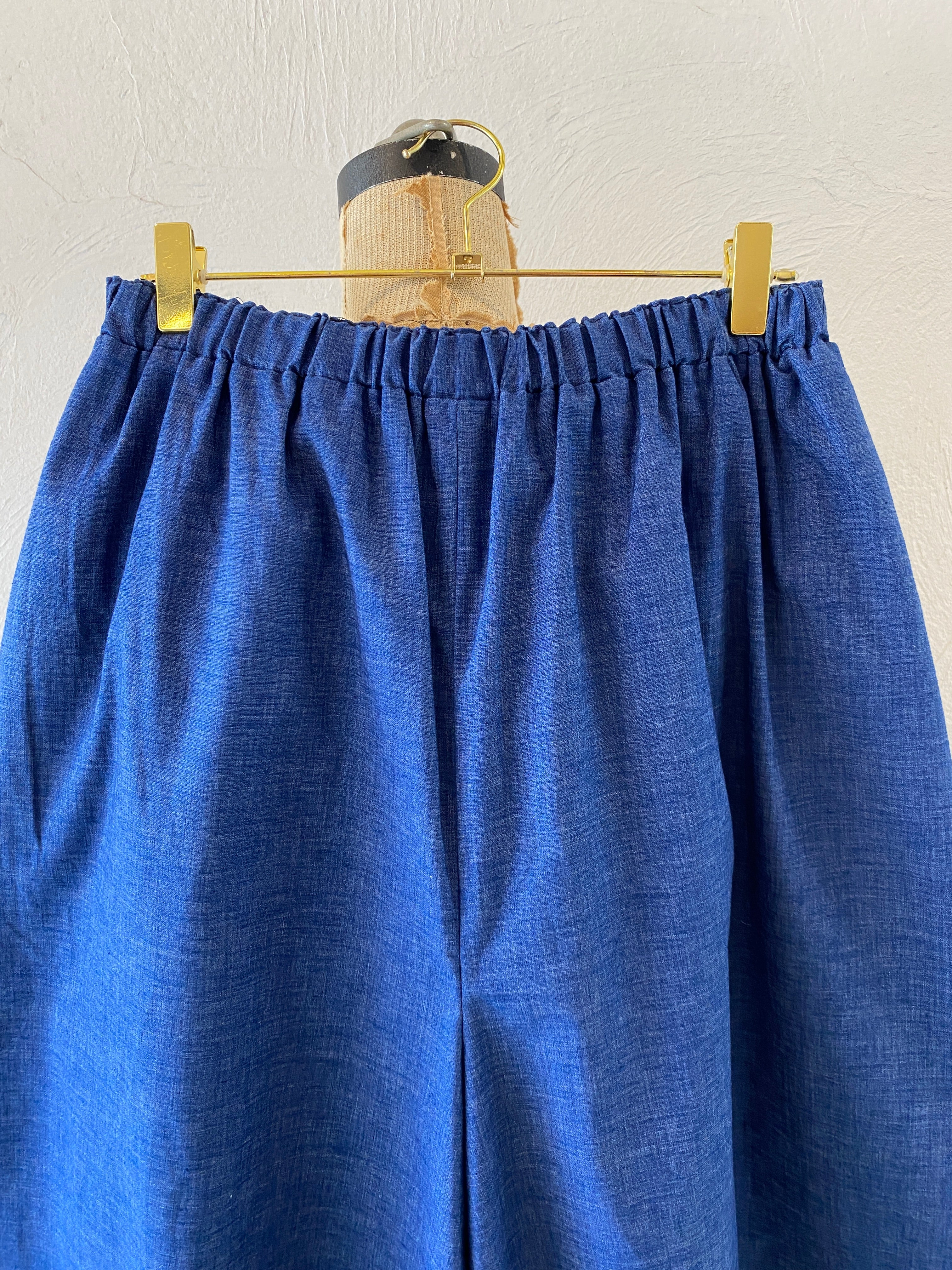 super wide indigo pants
