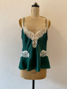 green lace camisole