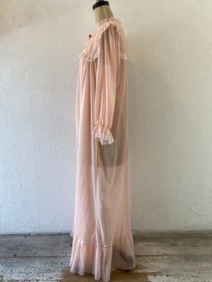 through pleats gown