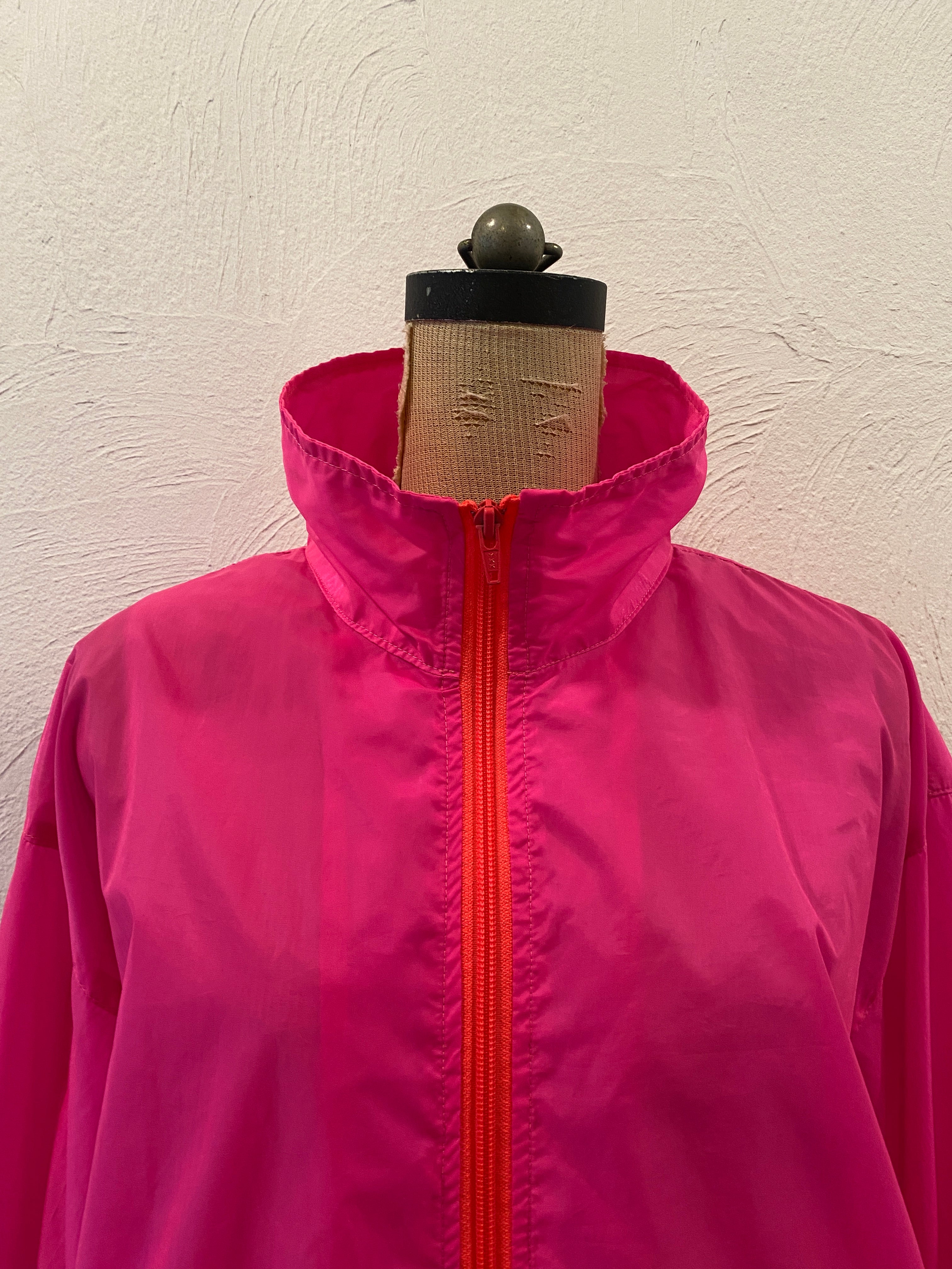 neon pink nylon blouson