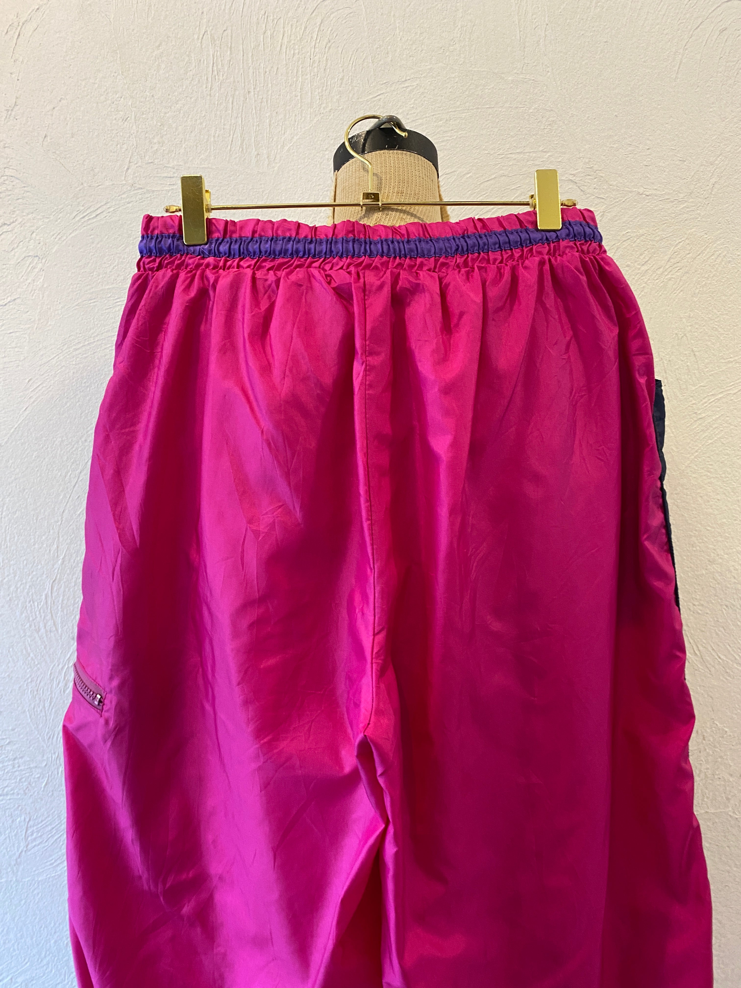 pink nylon pants