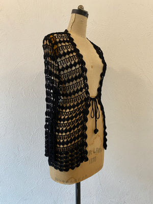 black motif cardigan