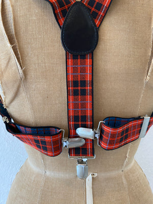 tartan check suspender