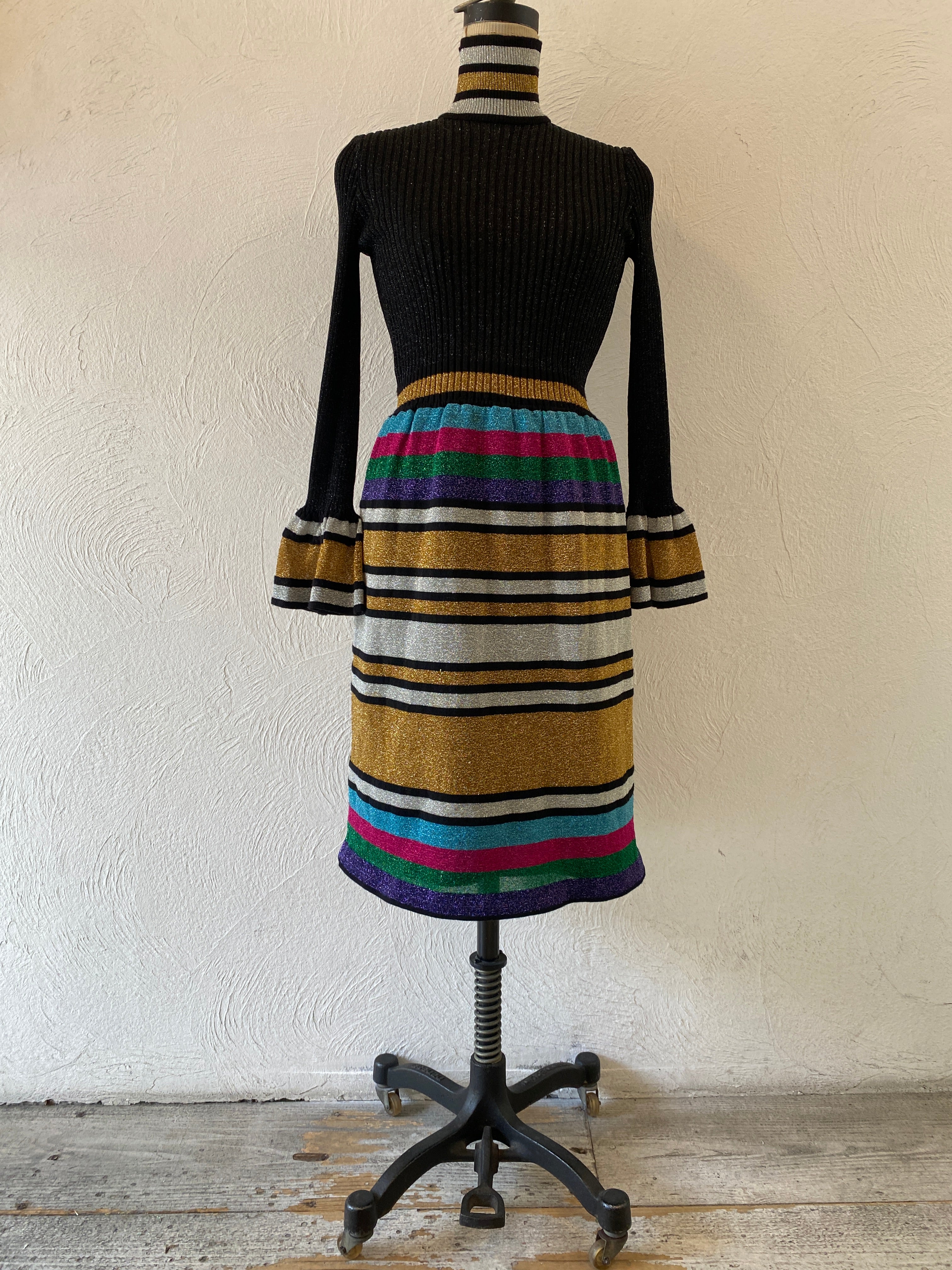 metallic border  dress