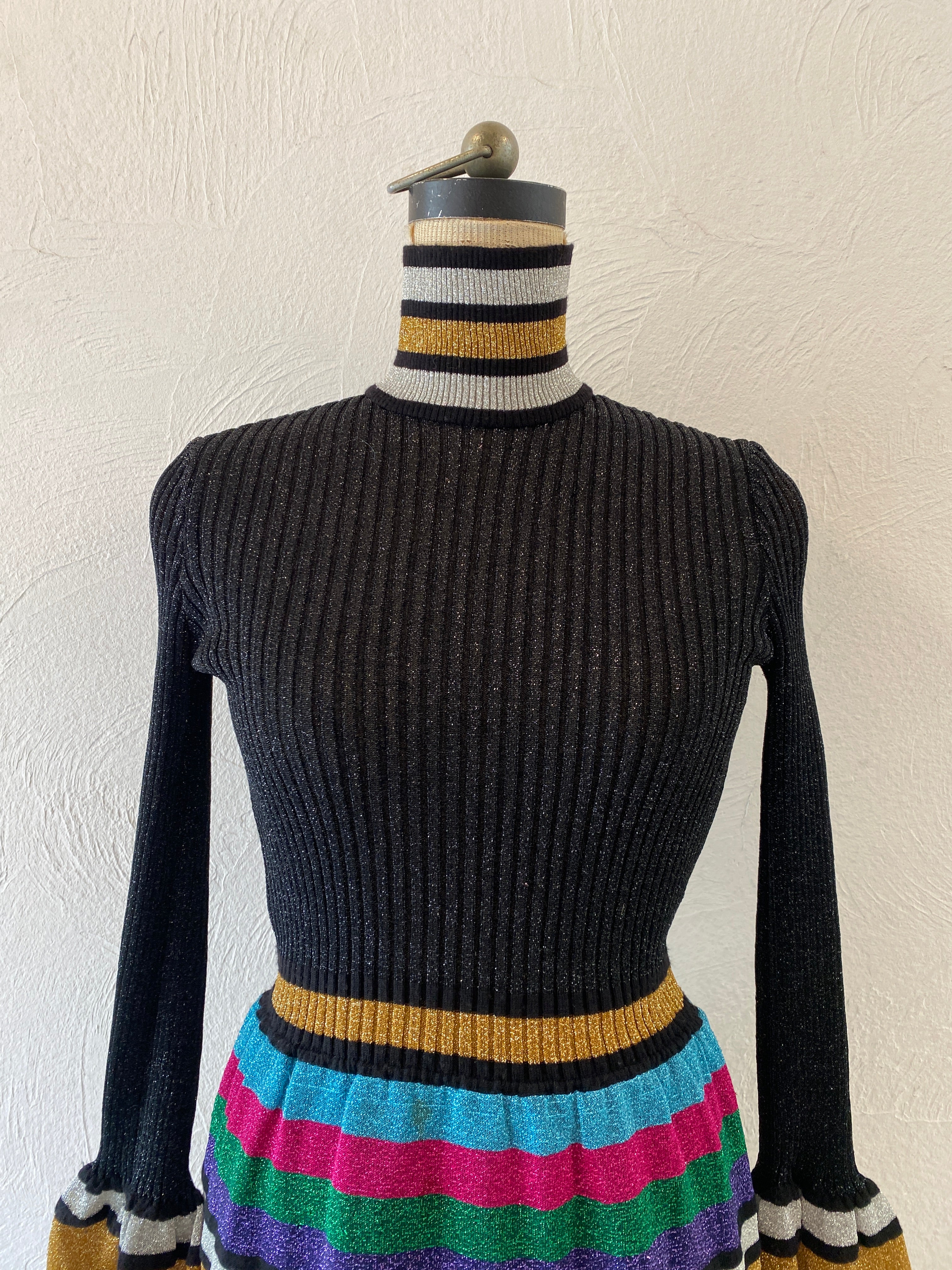 metallic border  dress