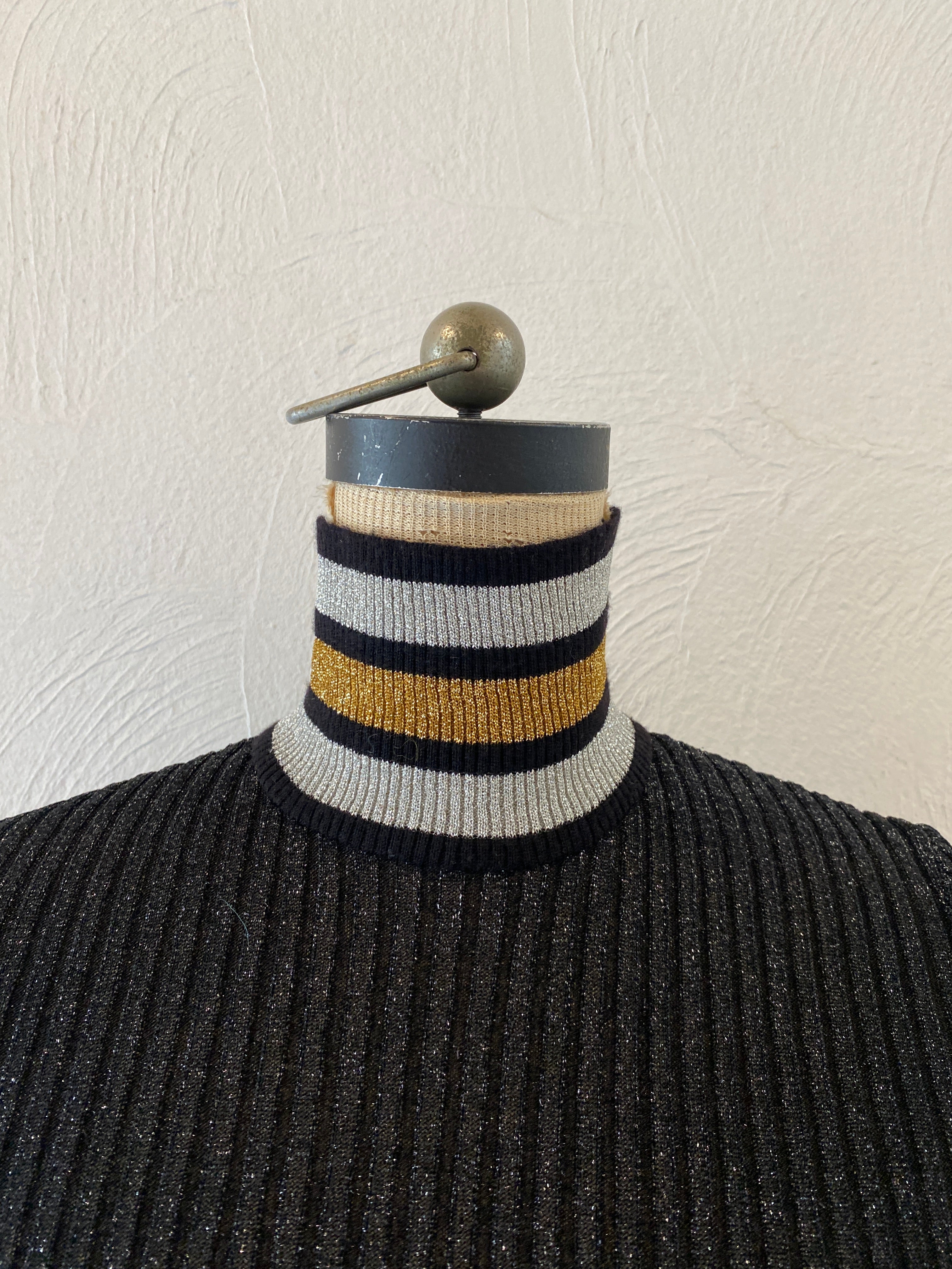 metallic border  dress