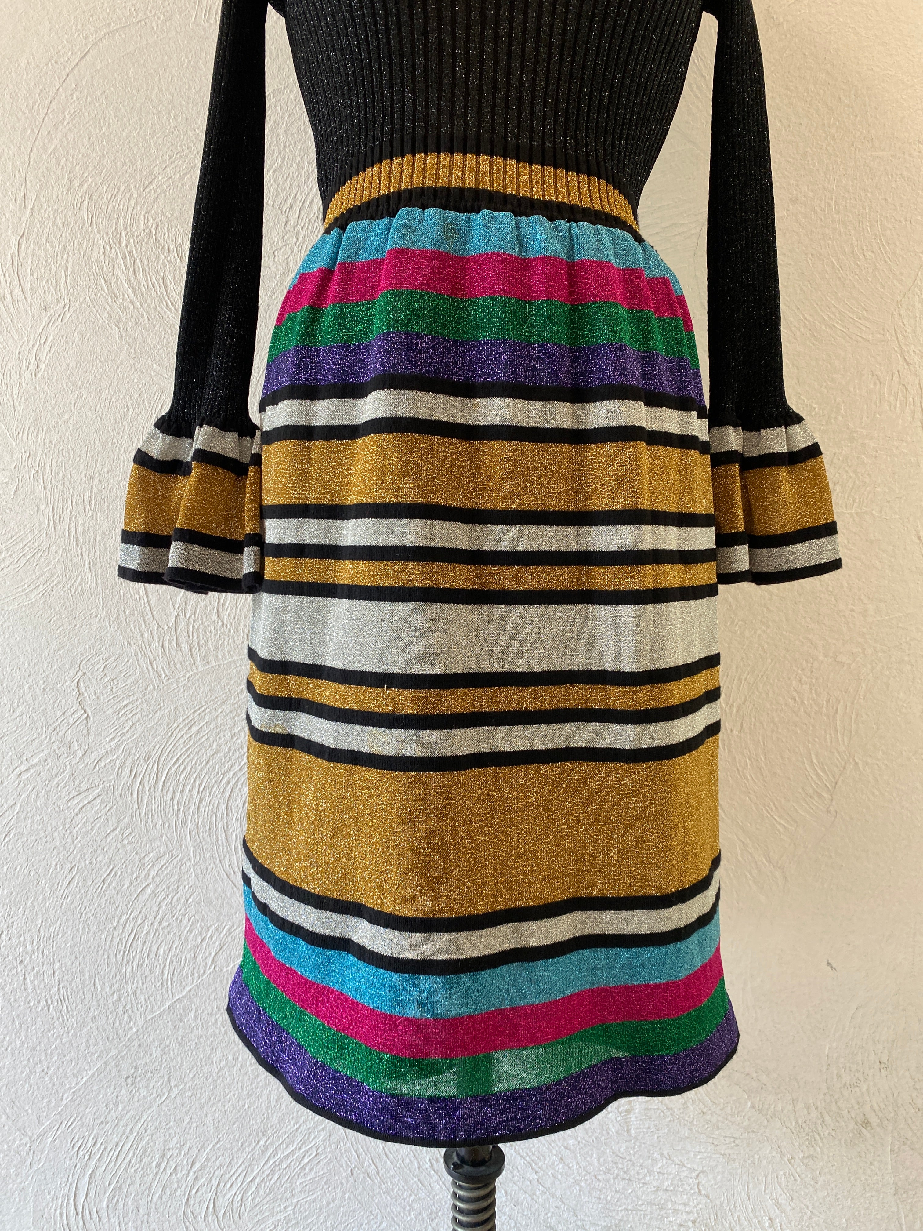 metallic border  dress