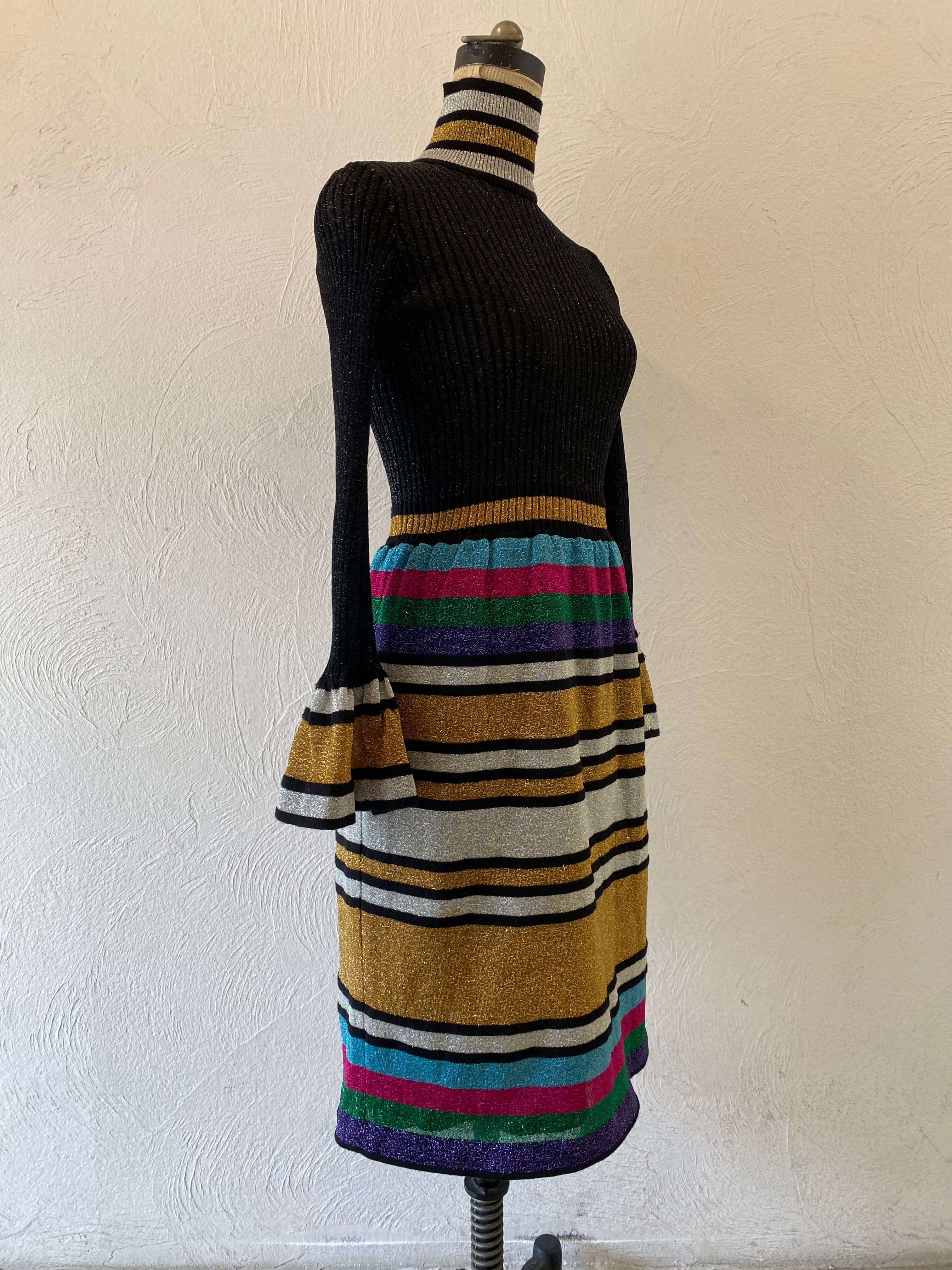 metallic border  dress