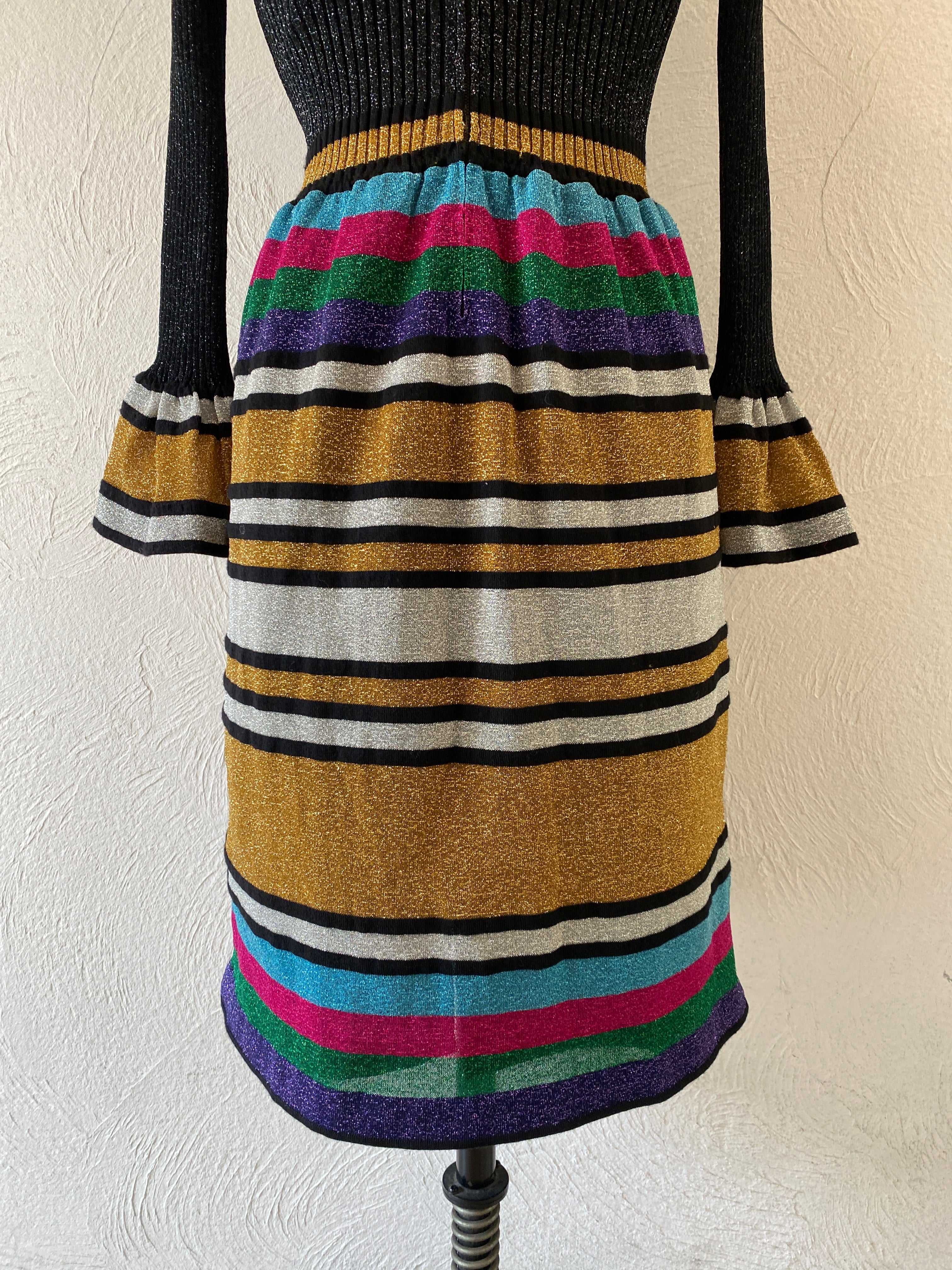 metallic border  dress