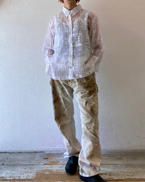 china pattern through shirt