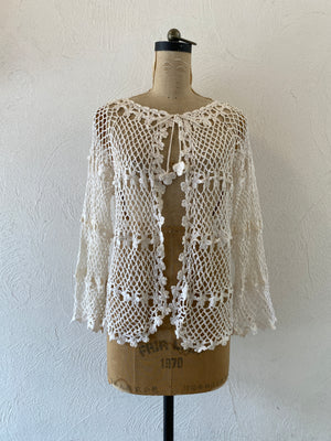 flower motif cardigan