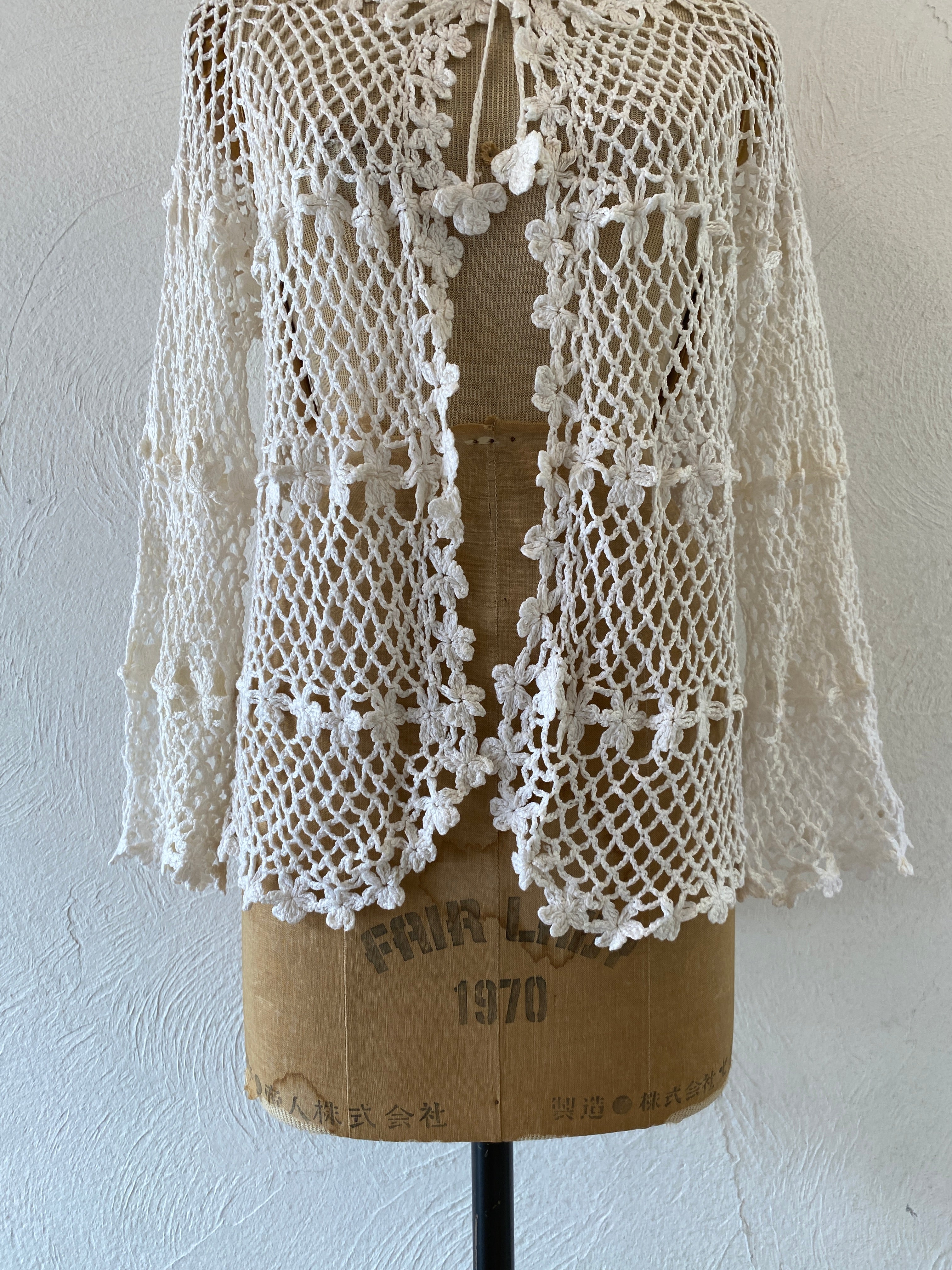 flower motif cardigan