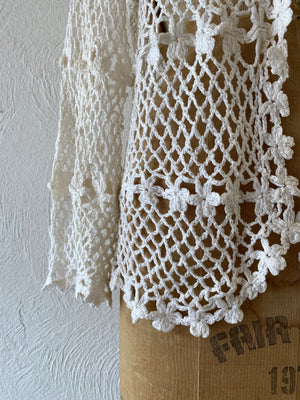 flower motif cardigan