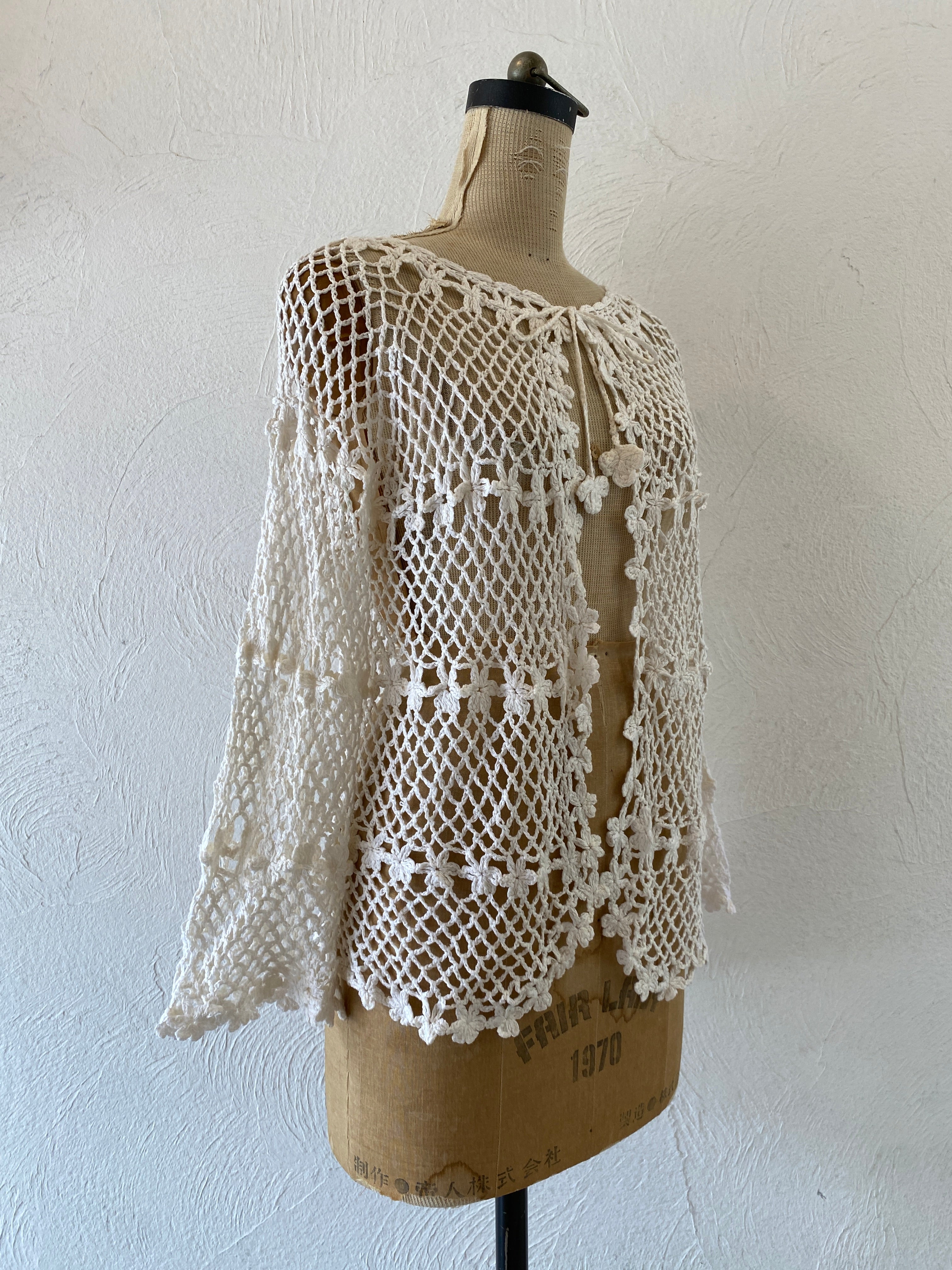 flower motif cardigan
