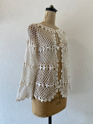 flower motif cardigan