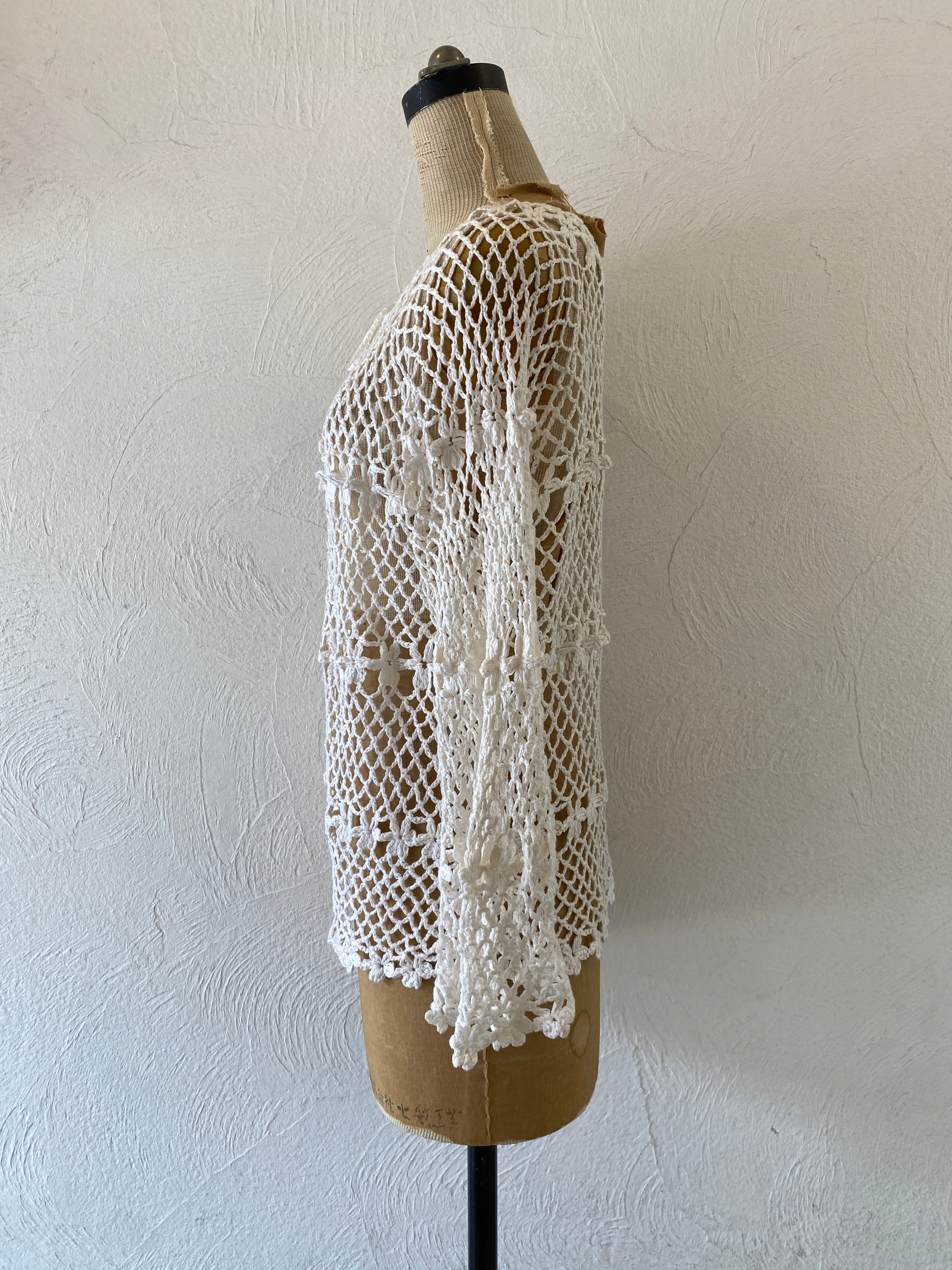 flower motif cardigan