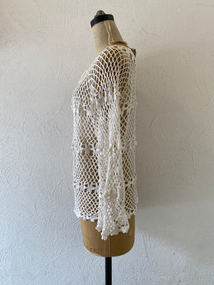 flower motif cardigan