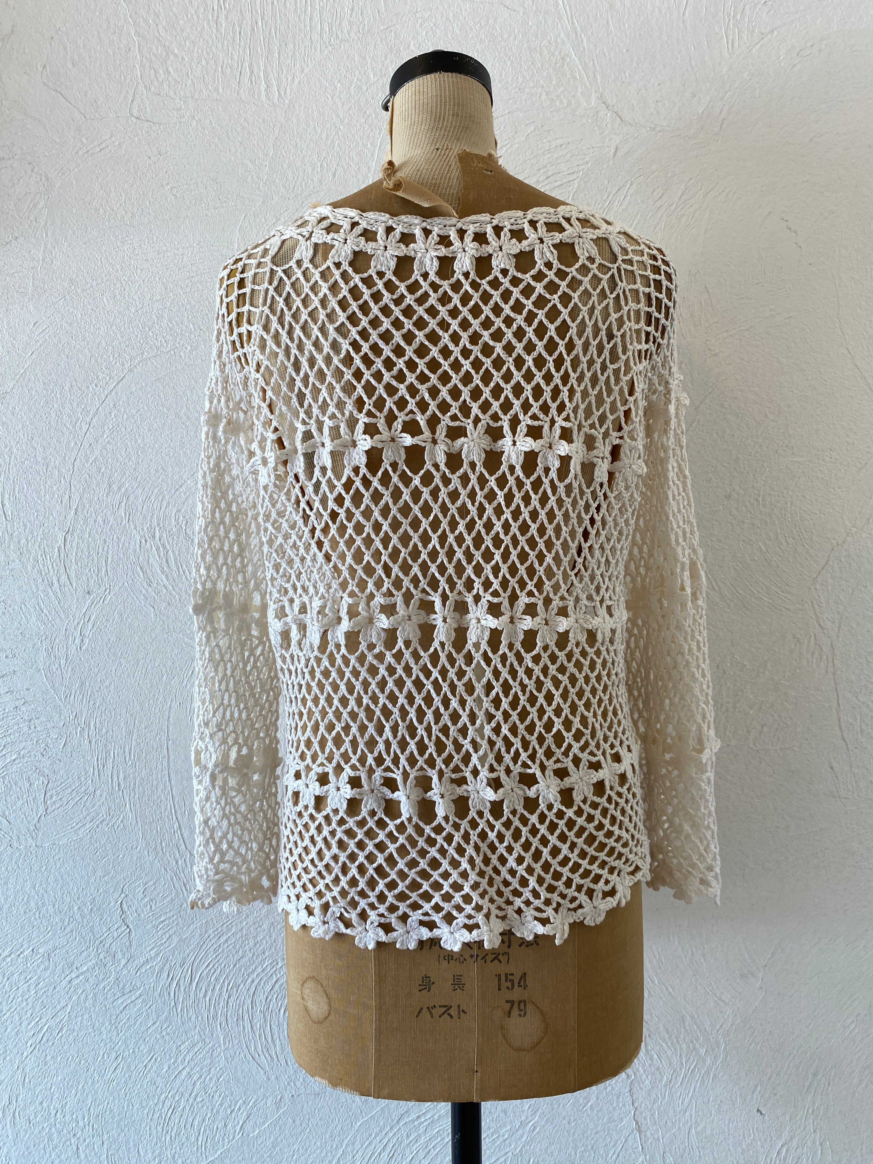 flower motif cardigan