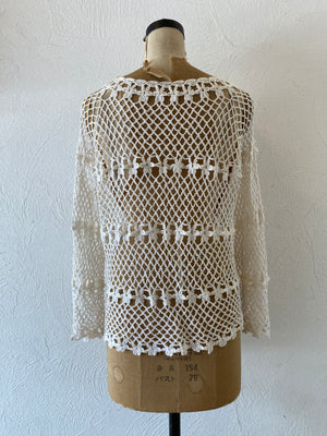 flower motif cardigan