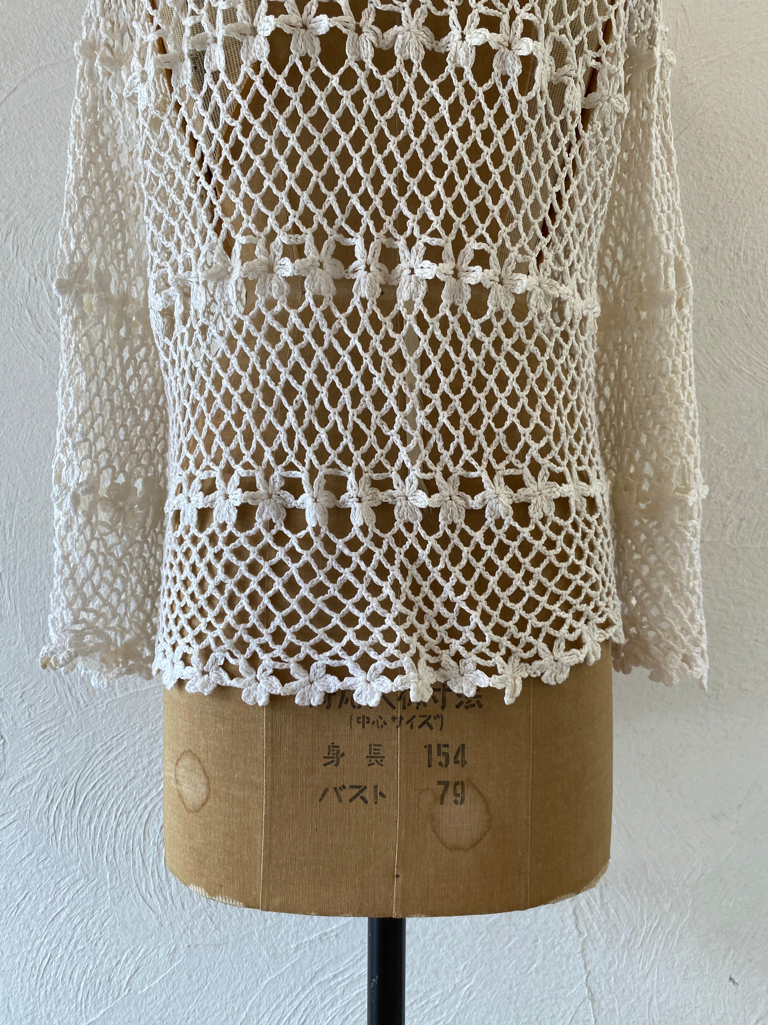 flower motif cardigan