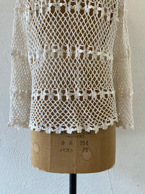 flower motif cardigan