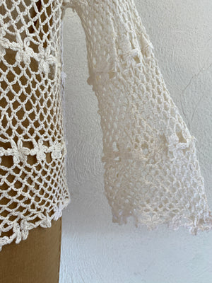 flower motif cardigan