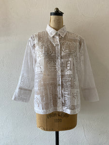 china pattern through shirt
