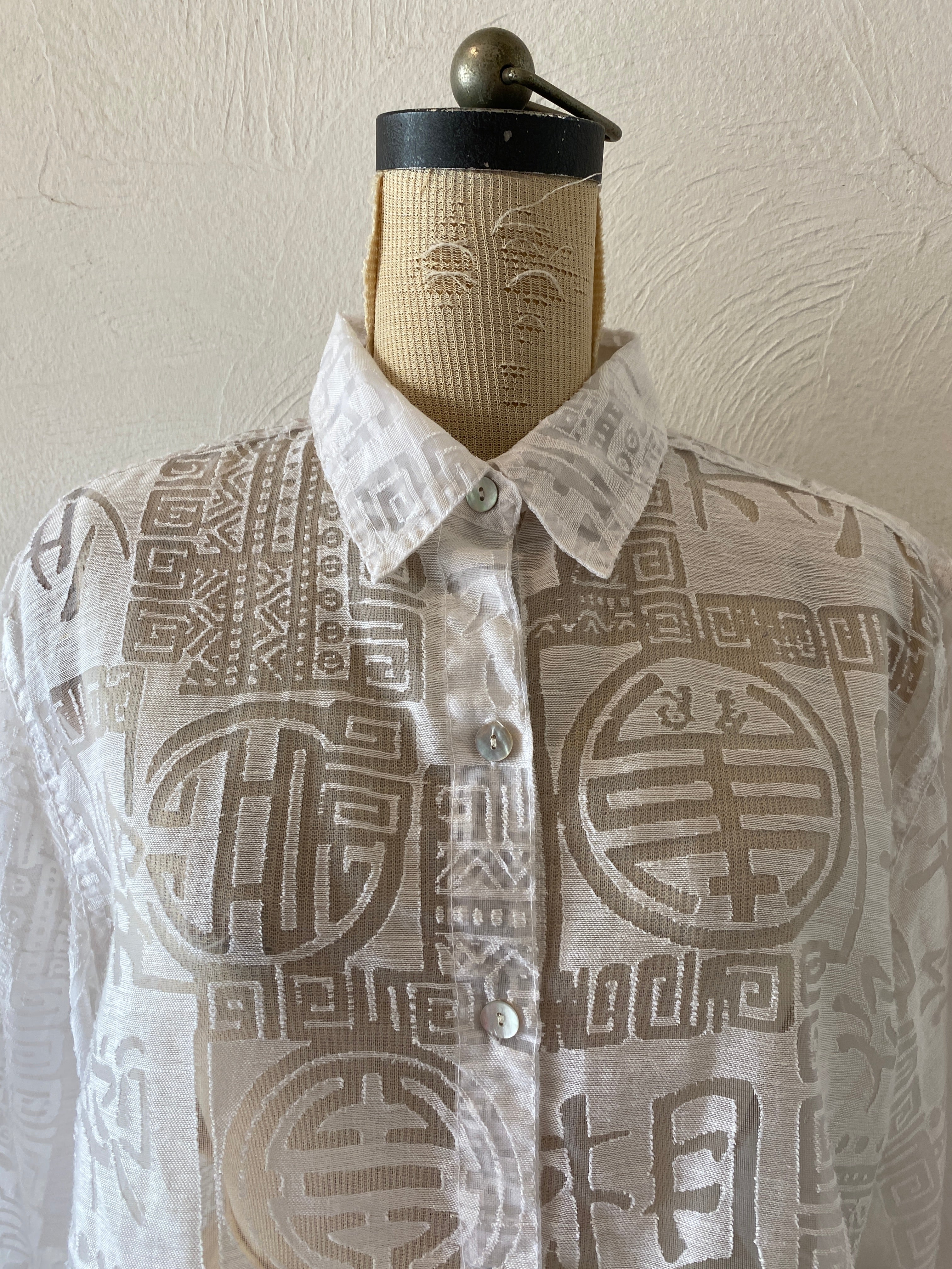 china pattern through shirt