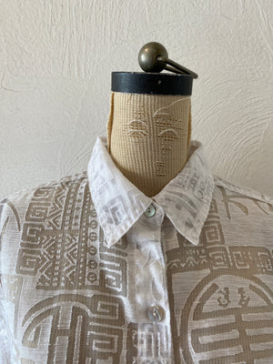 china pattern through shirt