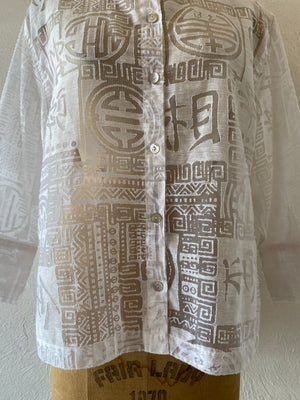 china pattern through shirt