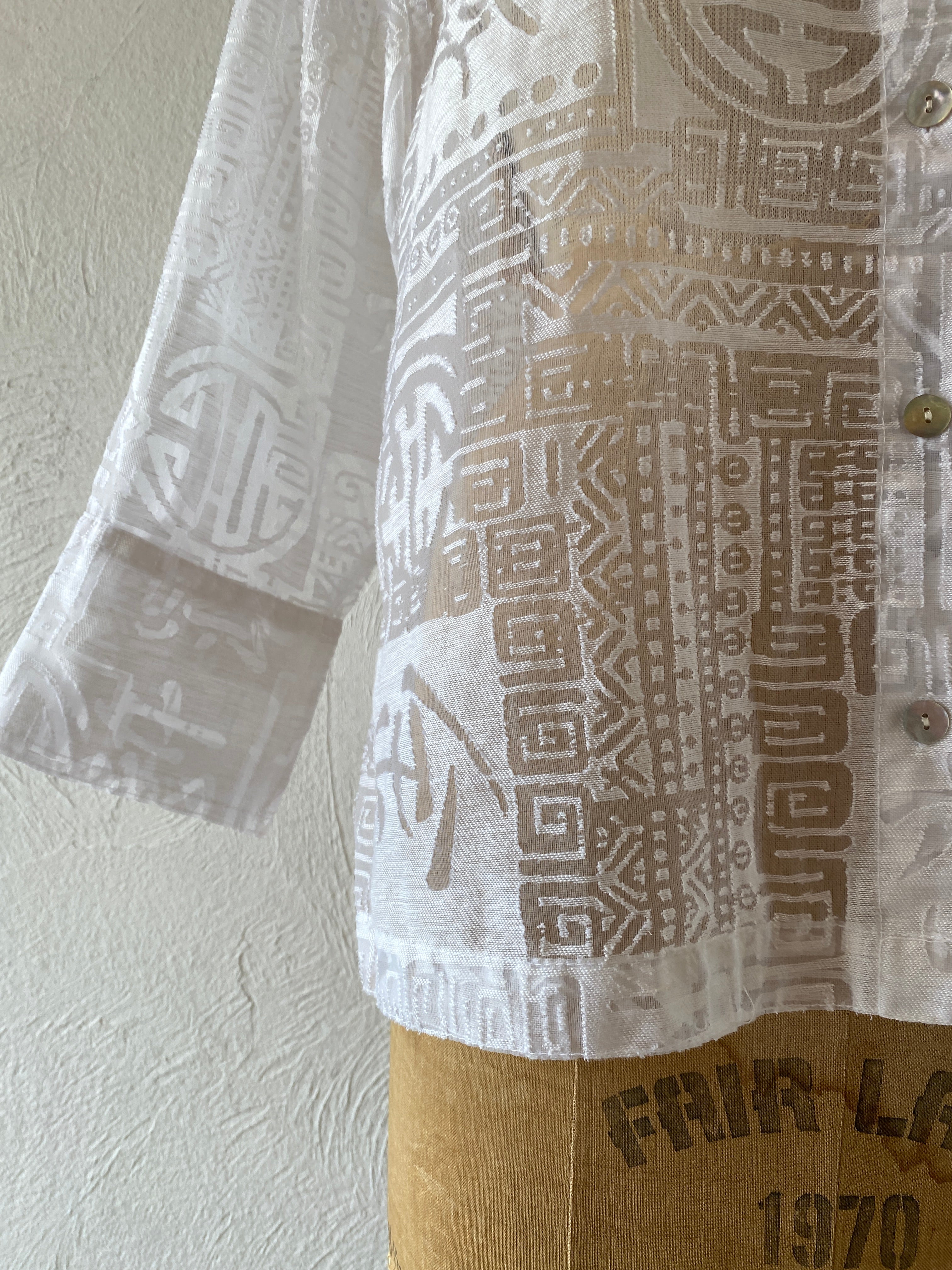 china pattern through shirt