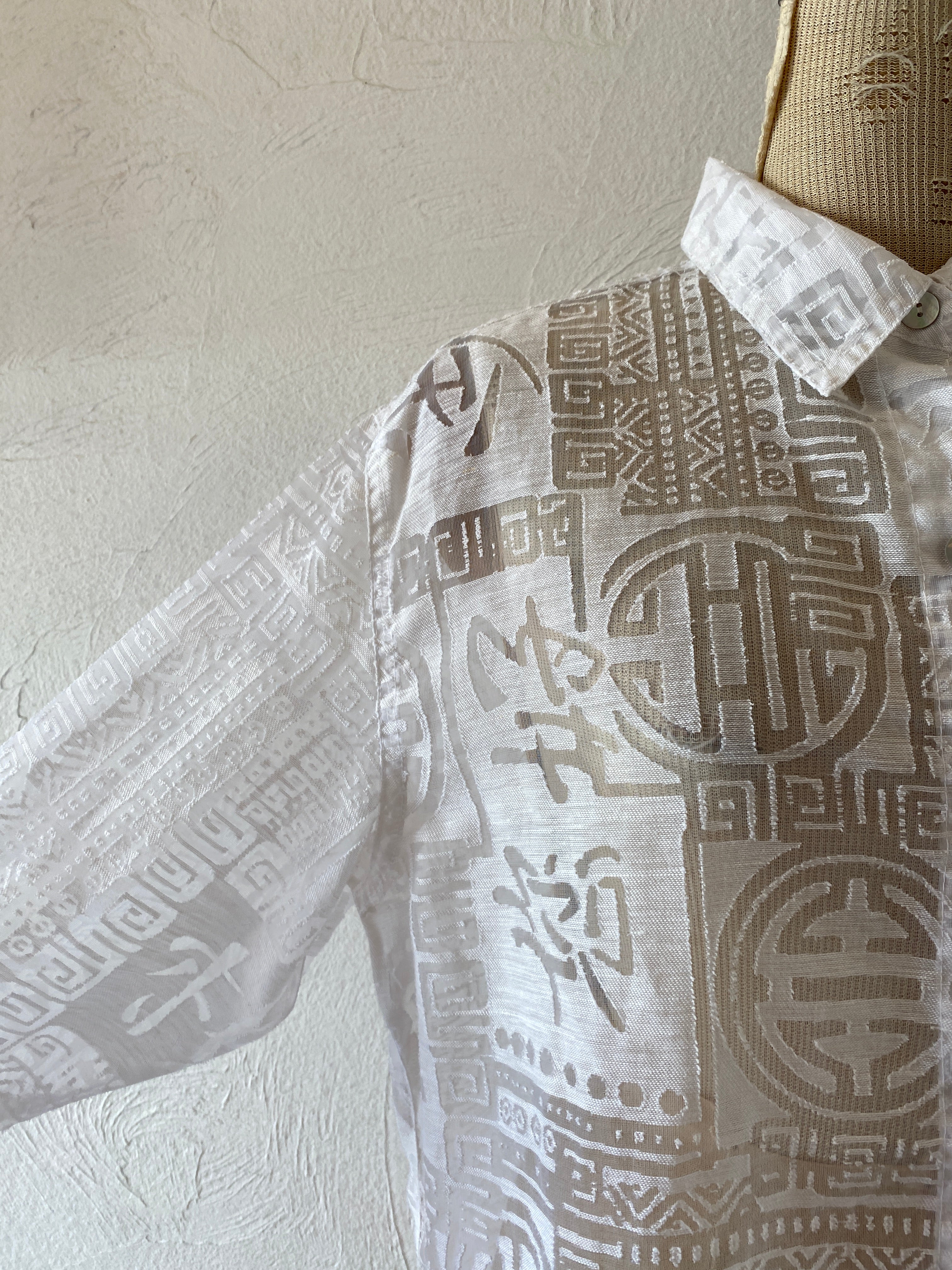 china pattern through shirt