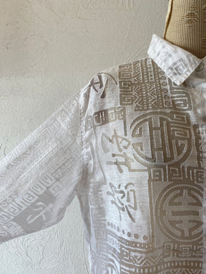 china pattern through shirt